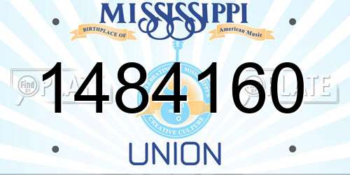1484160 Mississippi License Plate