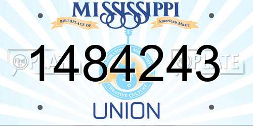 1484243 Mississippi License Plate