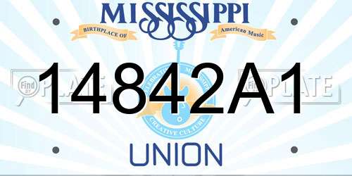 14842A1 Mississippi License Plate