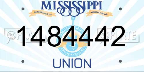 1484442 Mississippi License Plate