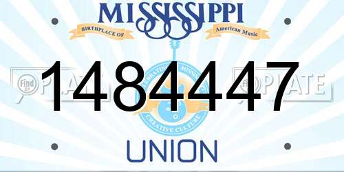 1484447 Mississippi License Plate