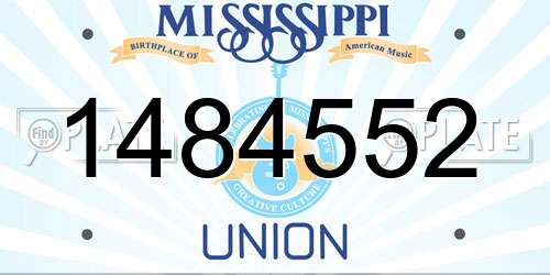 1484552 Mississippi License Plate