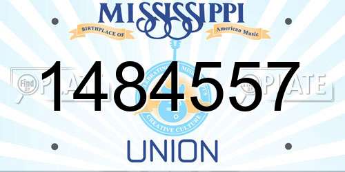 1484557 Mississippi License Plate
