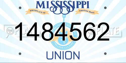1484562 Mississippi License Plate