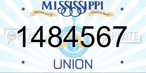 1484567 Mississippi License Plate