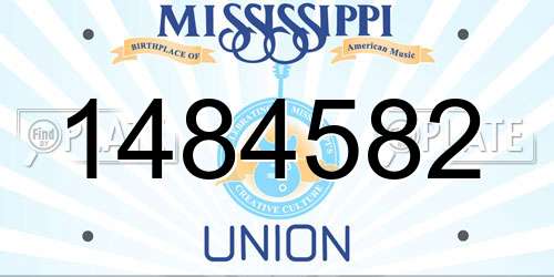 1484582 Mississippi License Plate