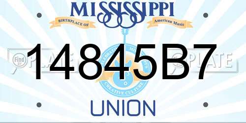 14845B7 Mississippi License Plate