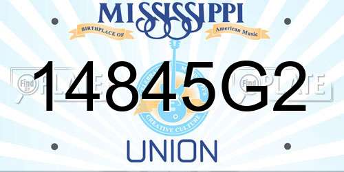 14845G2 Mississippi License Plate