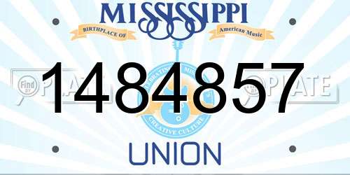 1484857 Mississippi License Plate