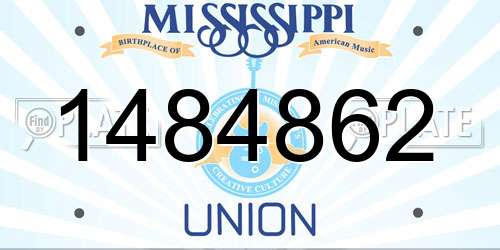1484862 Mississippi License Plate