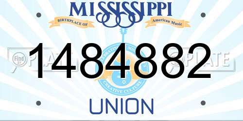 1484882 Mississippi License Plate