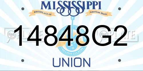 14848G2 Mississippi License Plate