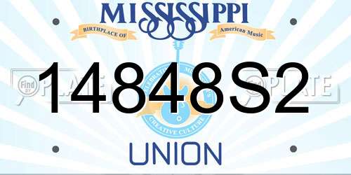 14848S2 Mississippi License Plate