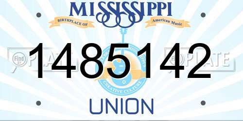 1485142 Mississippi License Plate