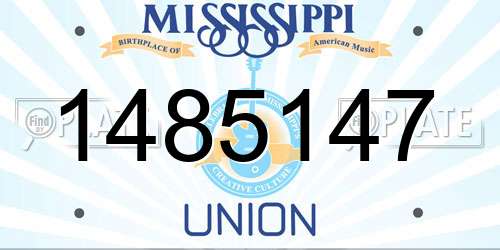 1485147 Mississippi License Plate