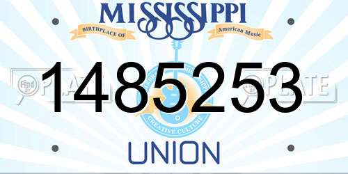 1485253 Mississippi License Plate