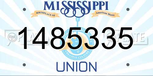 1485335 Mississippi License Plate
