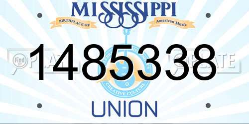 1485338 Mississippi License Plate