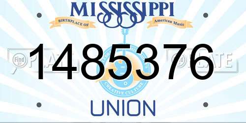 1485376 Mississippi License Plate