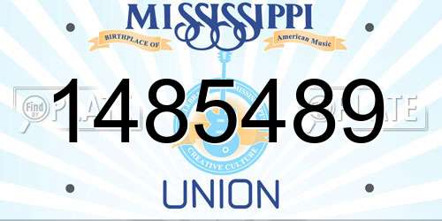 1485489 Mississippi License Plate