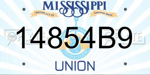 14854B9 Mississippi License Plate
