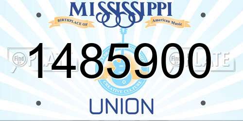 1485900 Mississippi License Plate