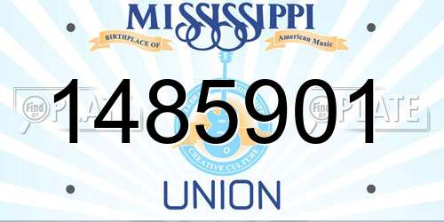 1485901 Mississippi License Plate