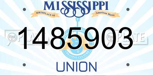 1485903 Mississippi License Plate