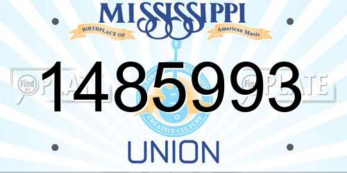 1485993 Mississippi License Plate