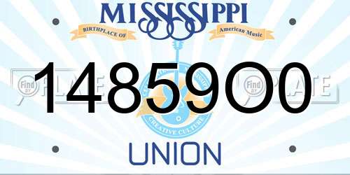 14859O0 Mississippi License Plate
