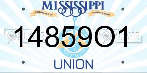 14859O1 Mississippi License Plate