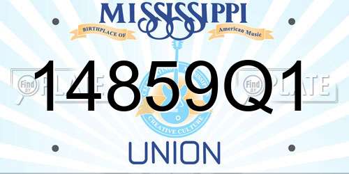 14859Q1 Mississippi License Plate