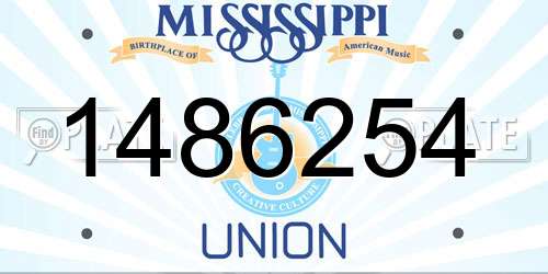 1486254 Mississippi License Plate