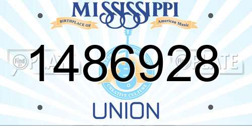 1486928 Mississippi License Plate