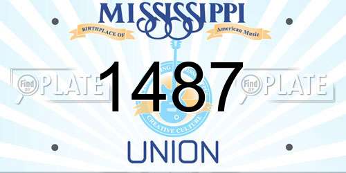1487 Mississippi License Plate