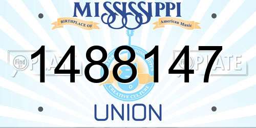 1488147 Mississippi License Plate