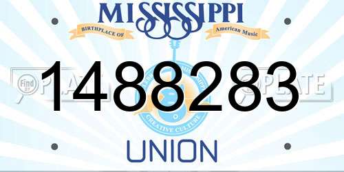 1488283 Mississippi License Plate