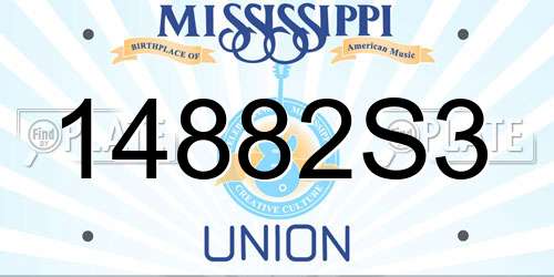 14882S3 Mississippi License Plate