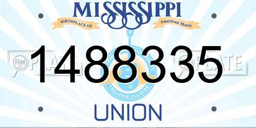 1488335 Mississippi License Plate