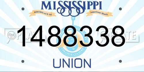 1488338 Mississippi License Plate