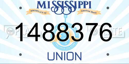 1488376 Mississippi License Plate