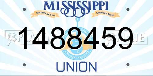 1488459 Mississippi License Plate