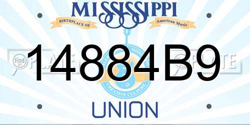 14884B9 Mississippi License Plate
