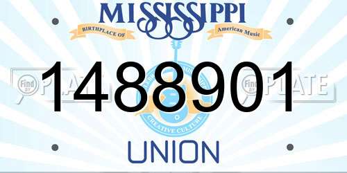 1488901 Mississippi License Plate