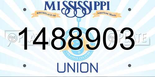 1488903 Mississippi License Plate