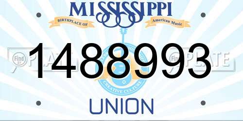 1488993 Mississippi License Plate
