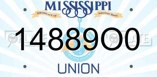 14889O0 Mississippi License Plate