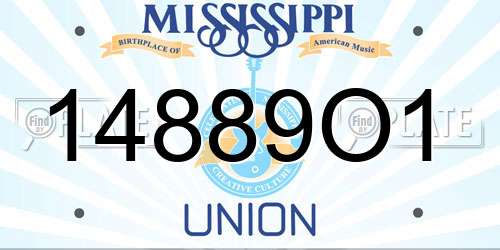 14889O1 Mississippi License Plate