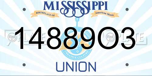 14889O3 Mississippi License Plate