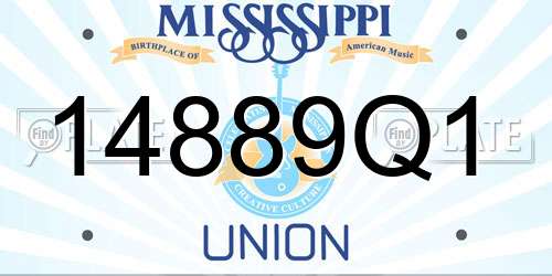 14889Q1 Mississippi License Plate
